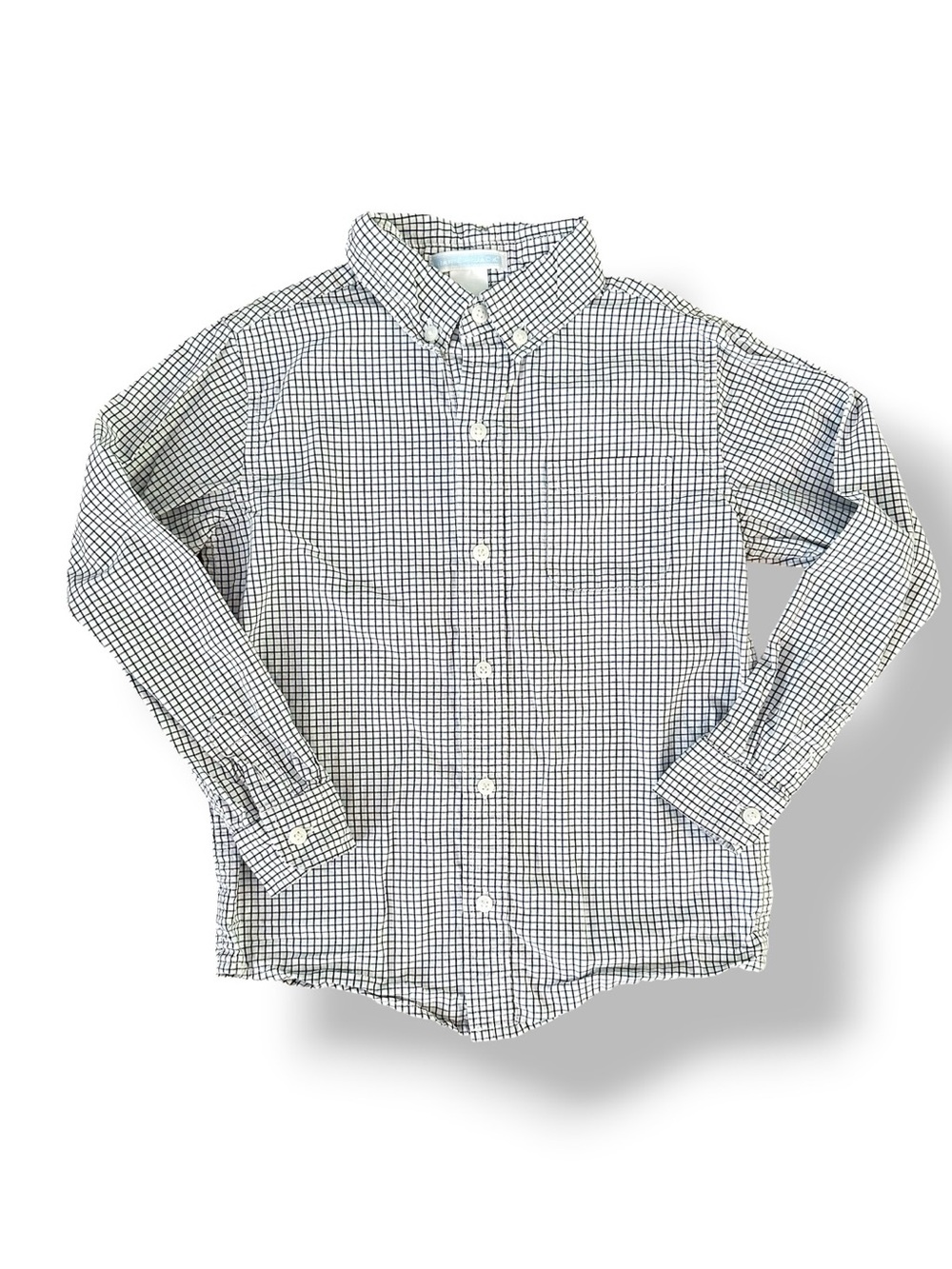 Janie & Jack | Grid Check Cotton Button Down Shirt (5)